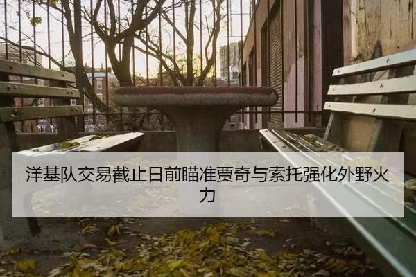 洋基队交易截止日前瞄准贾奇与索托强化外野火力